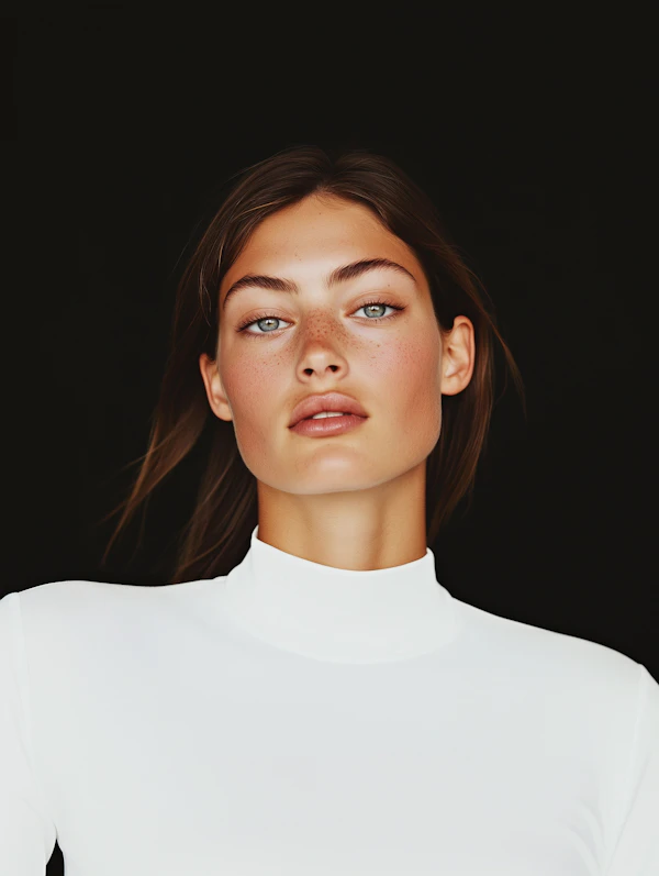 Freckled Woman Portrait