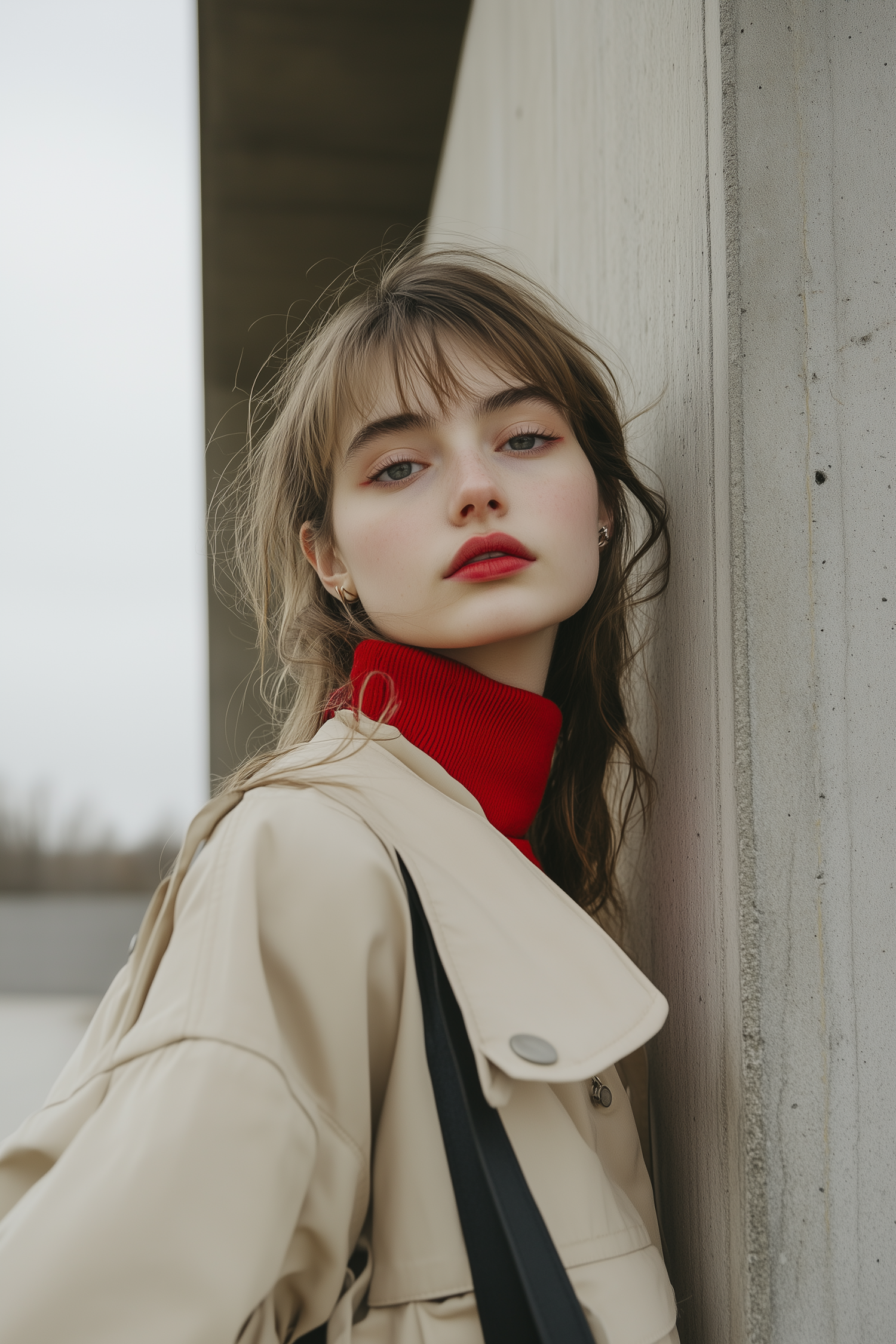 Woman in Red Turtleneck