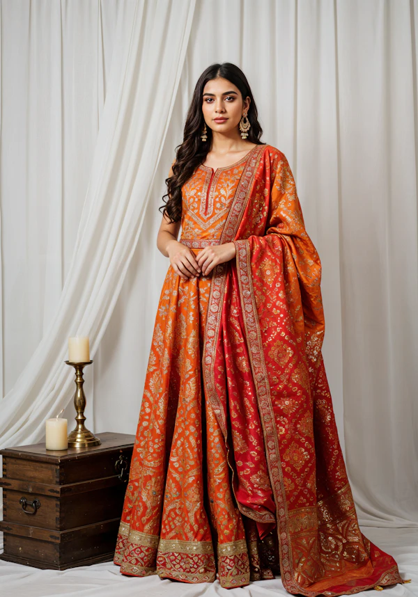 Elegant Woman in Traditional Attire