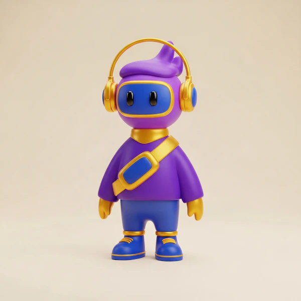 Vibrant 3D Character