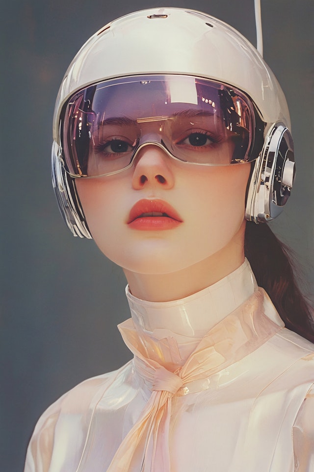 Futuristic Helmet Portrait