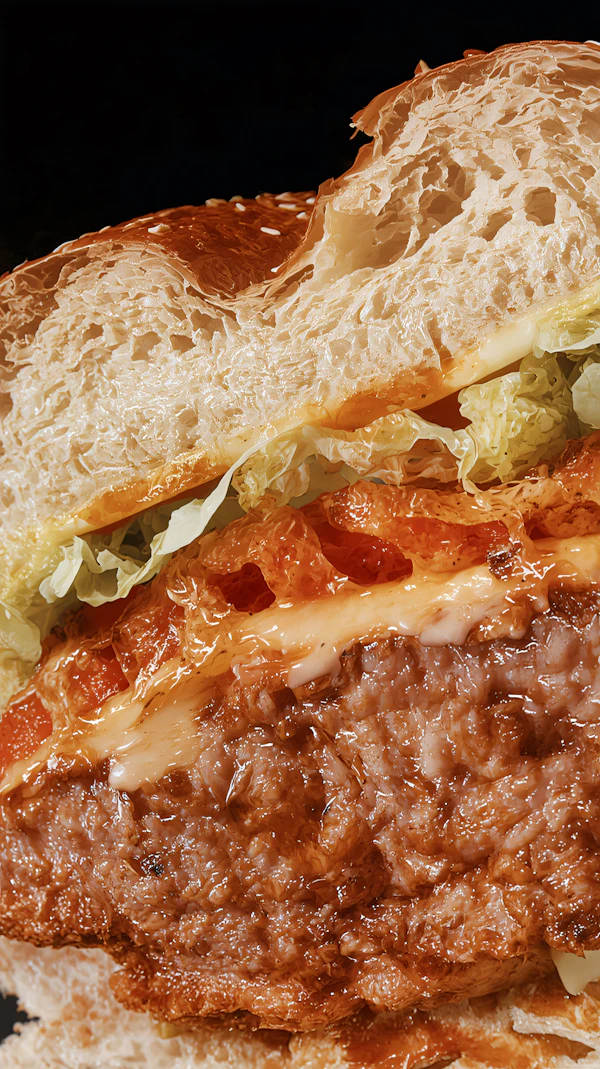 Juicy Burger Close-Up