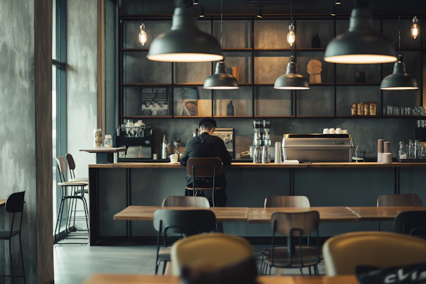 Serene Café Solitude