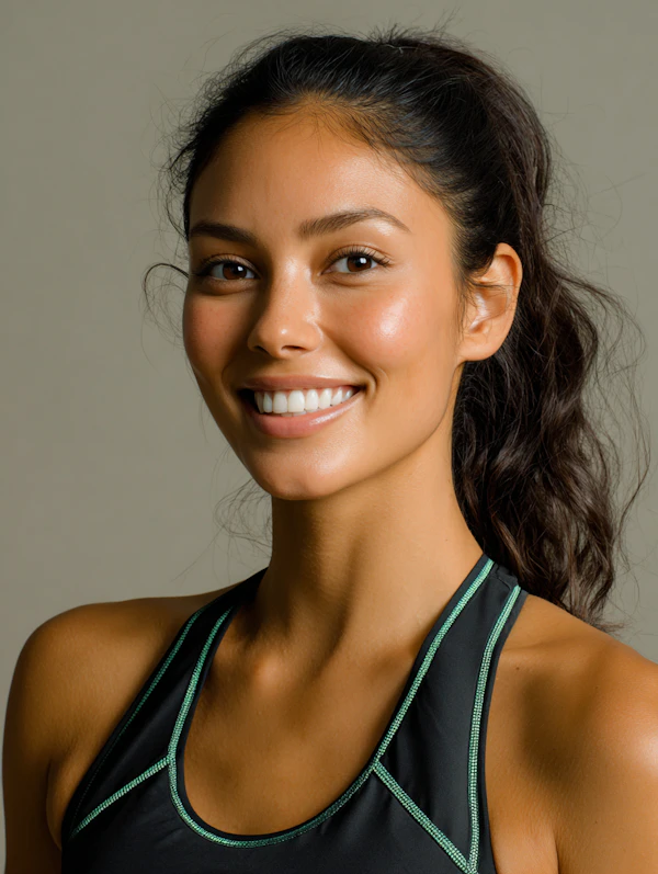 Cheerful Athlete Portrait