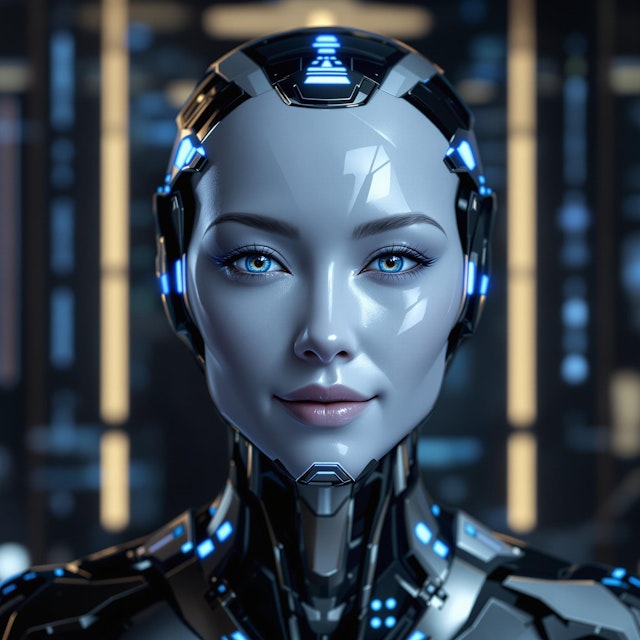 Futuristic Humanoid Robot