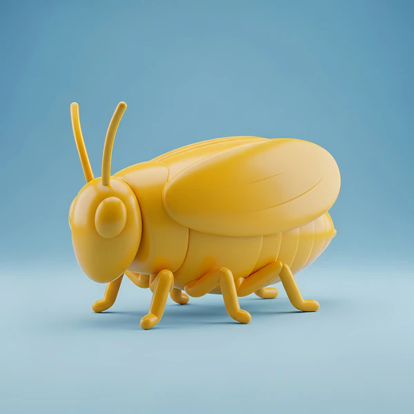 Stylized Yellow Bee