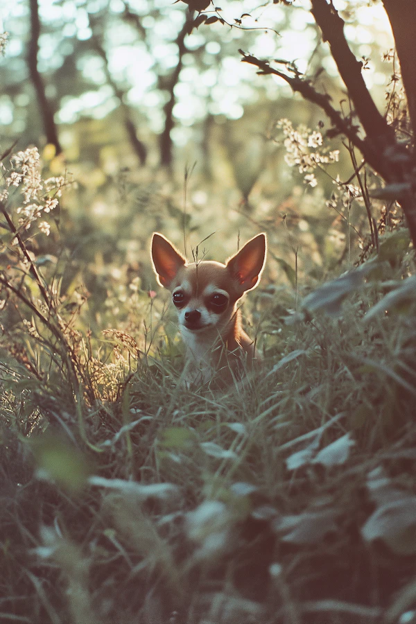 Chihuahua in Grassy Area