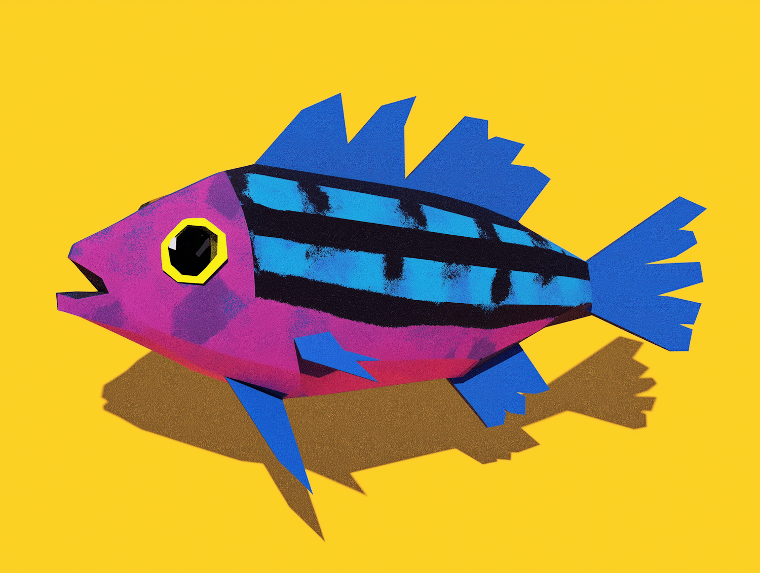 Stylized Vibrant Fish