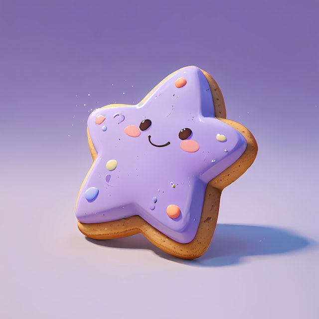 Whimsical Star Cookie