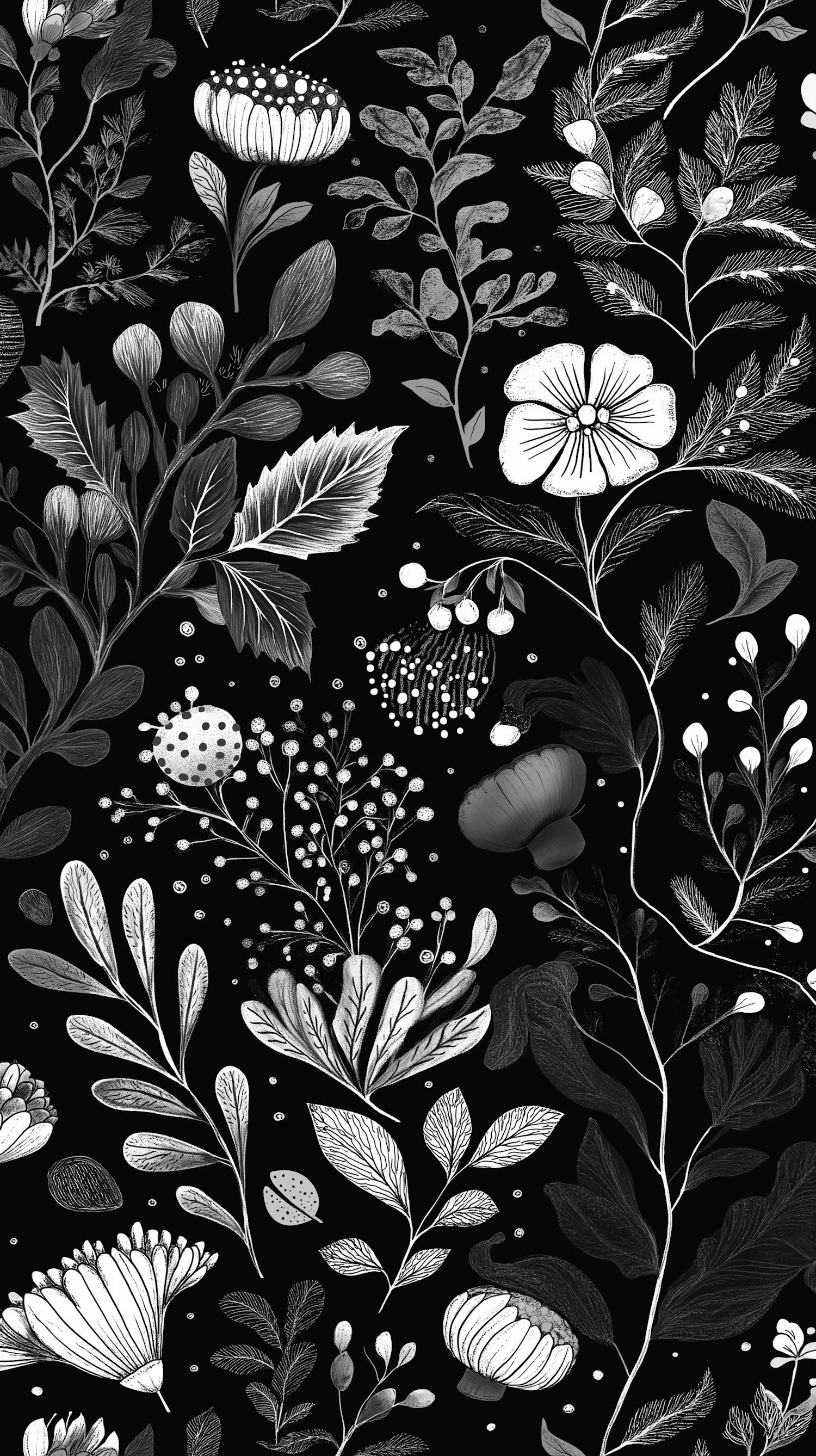 Monochrome Botanical Illustration