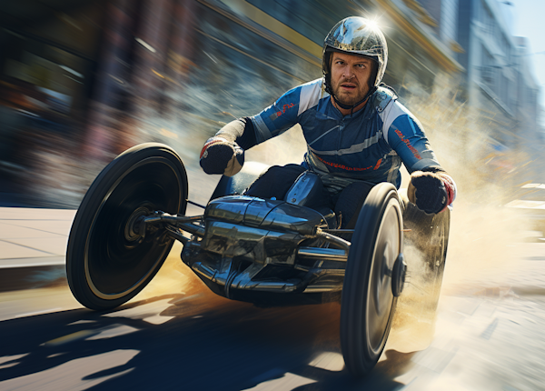 Velocity Determination: A Handcycle Racer in Motion