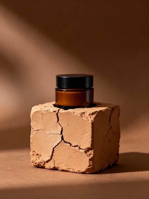 Amber Jar on Clay