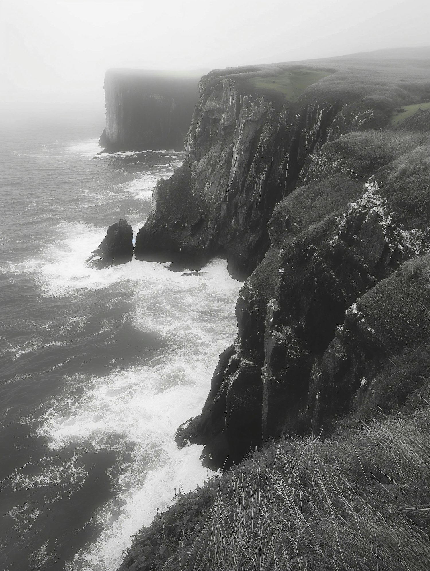 Misty Sea Cliffs