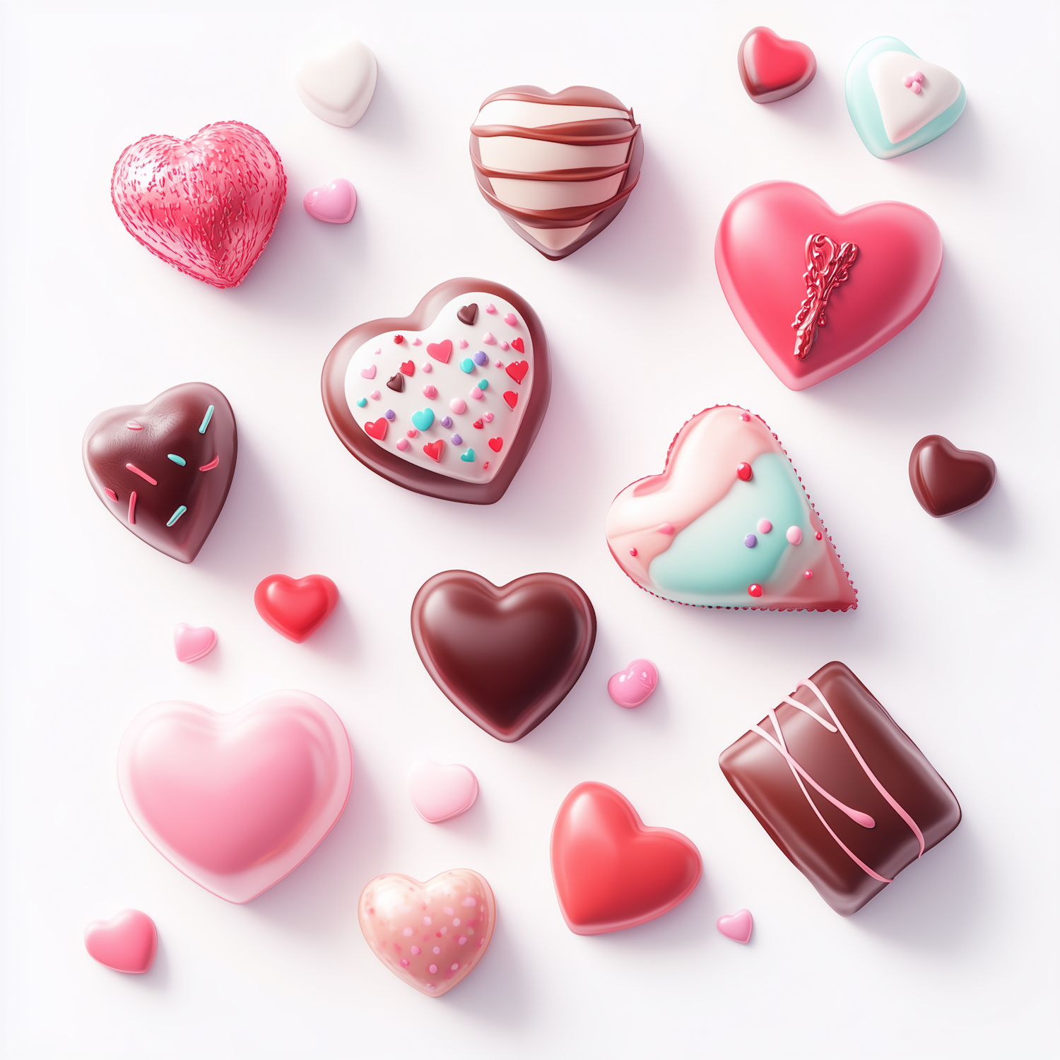 Heart-Shaped Chocolates and Candies