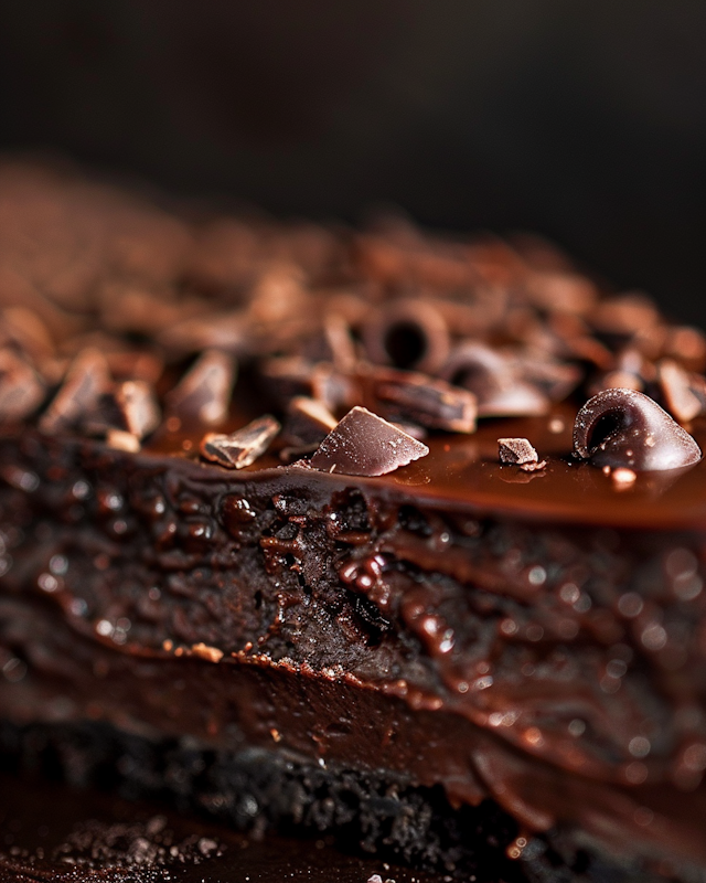 Gourmet Chocolate Cake Close-up