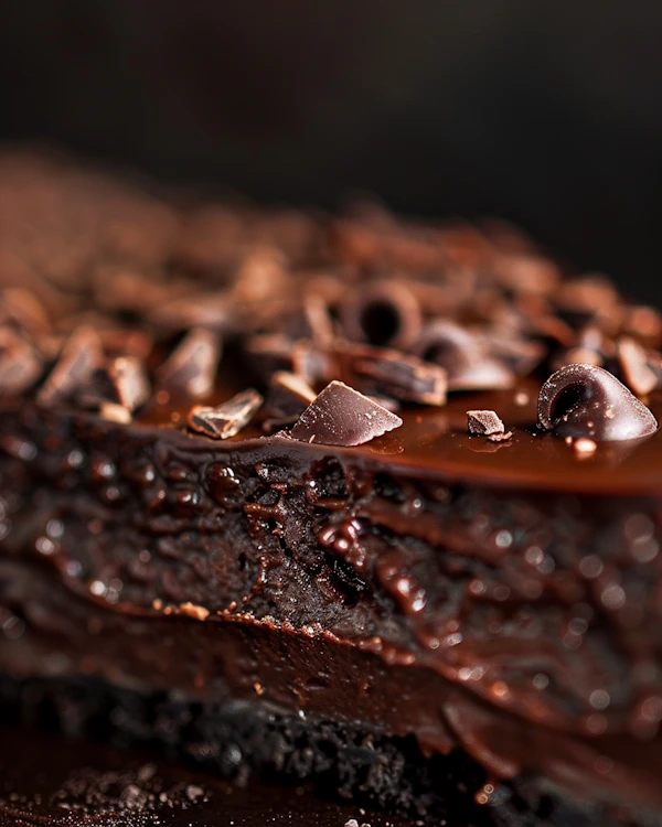 Gourmet Chocolate Cake Close-up