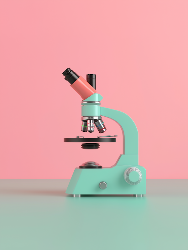 Stylized Microscope Illustration