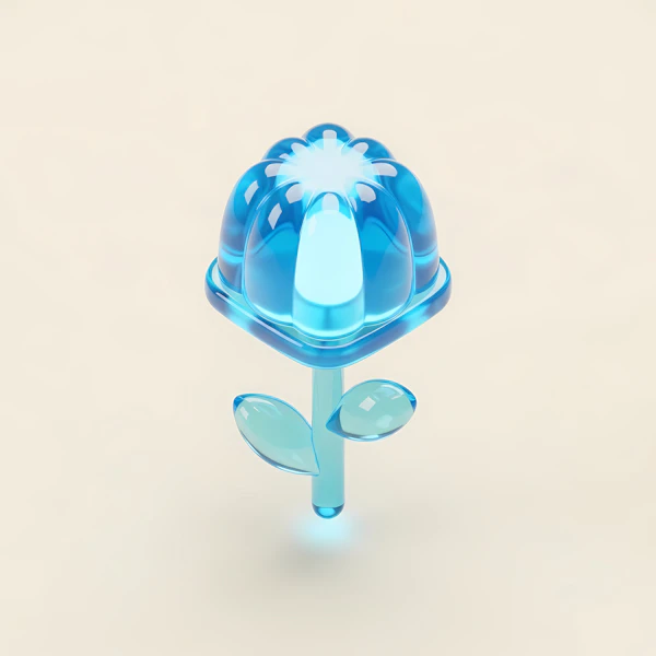 Translucent Blue Flower