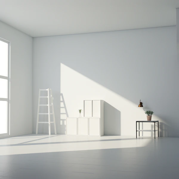 Serene Minimalist Interior with Natural Accents
