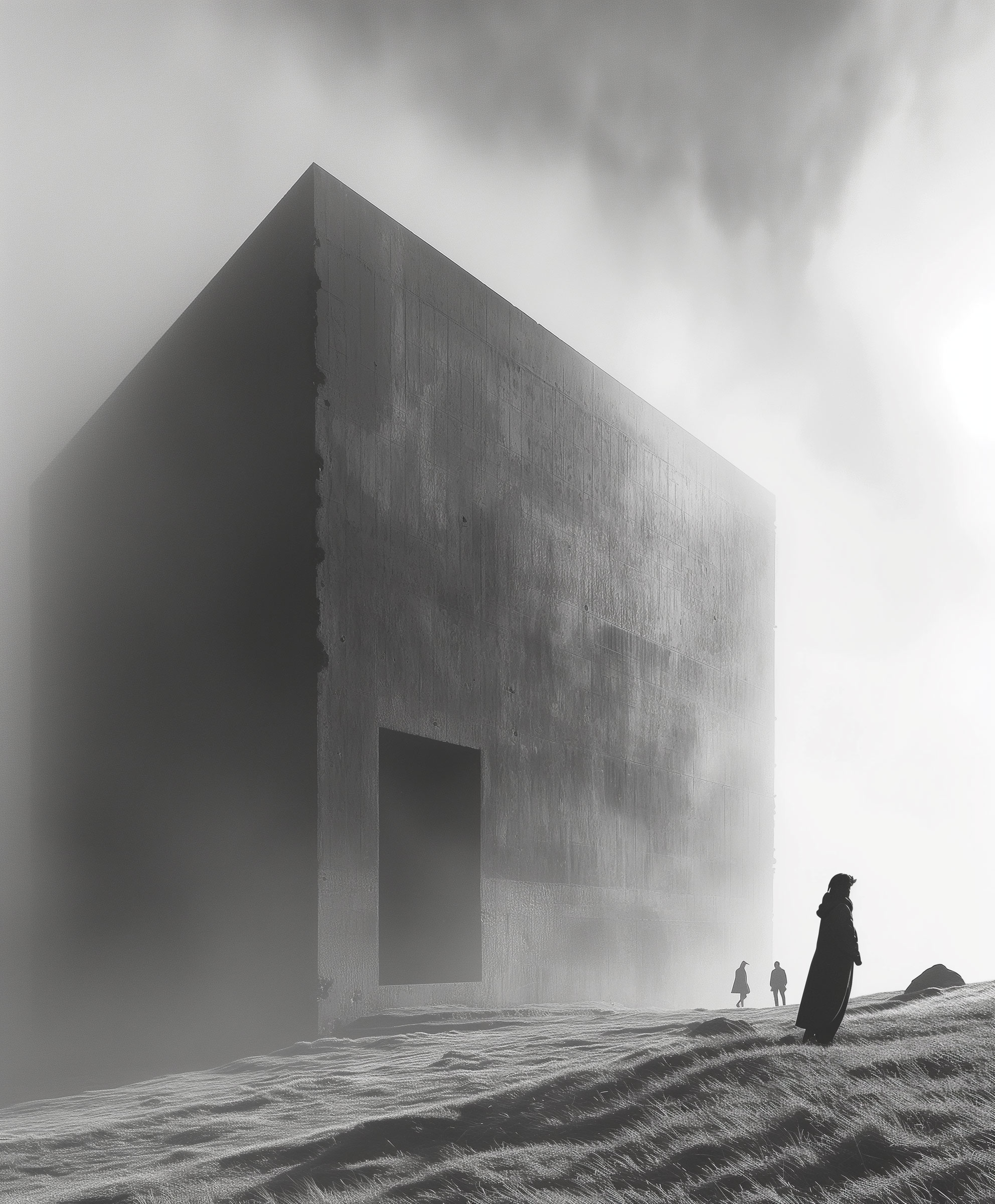 Mystical Cube in Misty Landscape Photo on Lummi