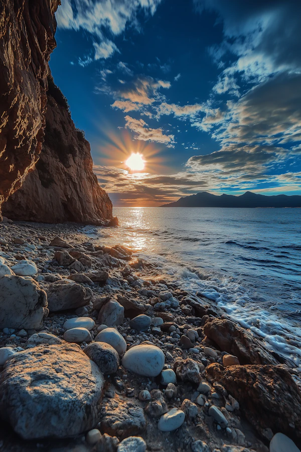 Coastal Sunset Scene