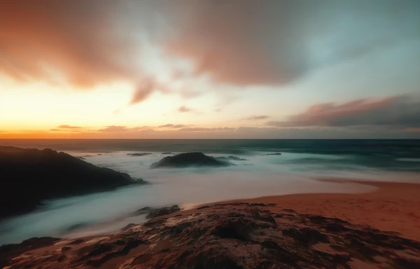 Serene Coastal Sunset