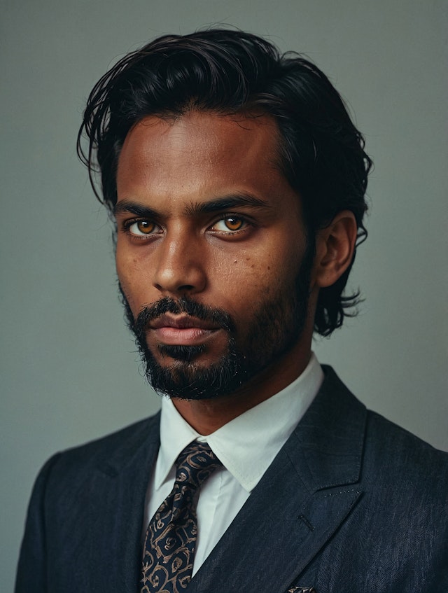 Portrait of a Man in a Dark Suit