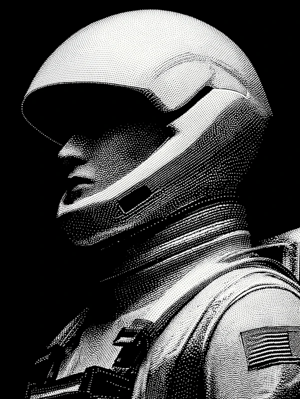 Halftone Astronaut Art