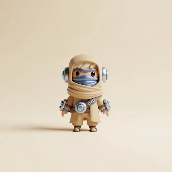Desert-Themed 3D Character