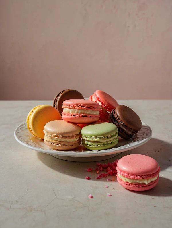 Colorful Macarons Plate