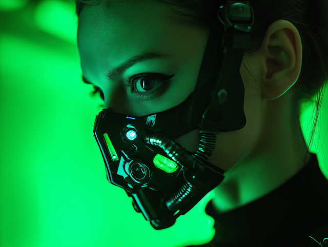 Futuristic Mask Close-Up