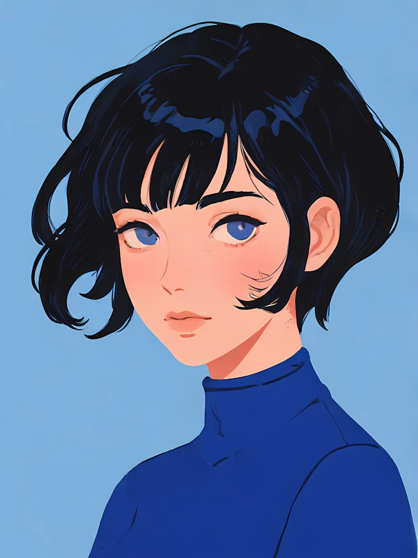 Stylized Portrait of a Young Woman