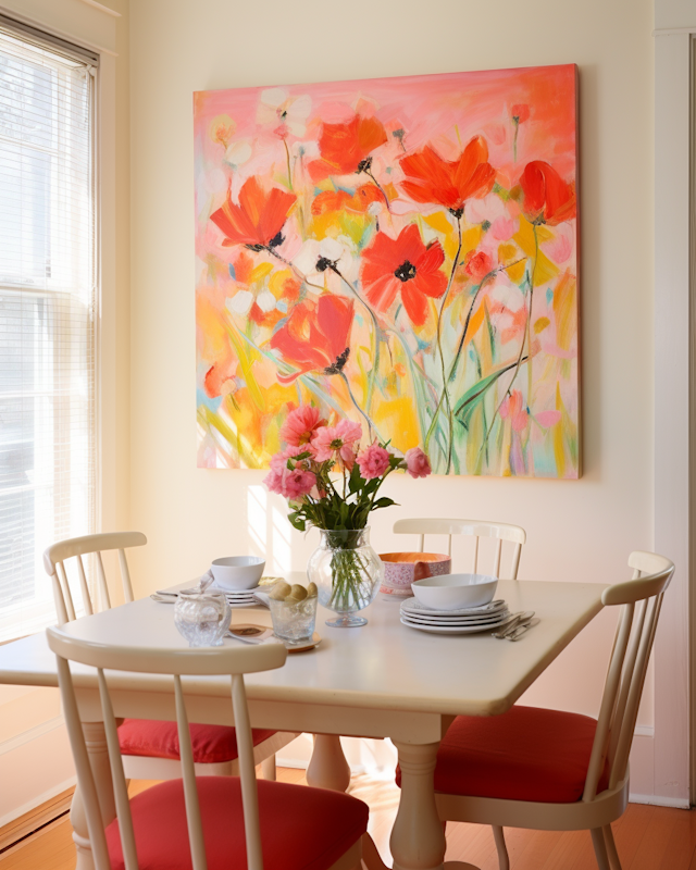 Poppy Floral Charm Dining Room