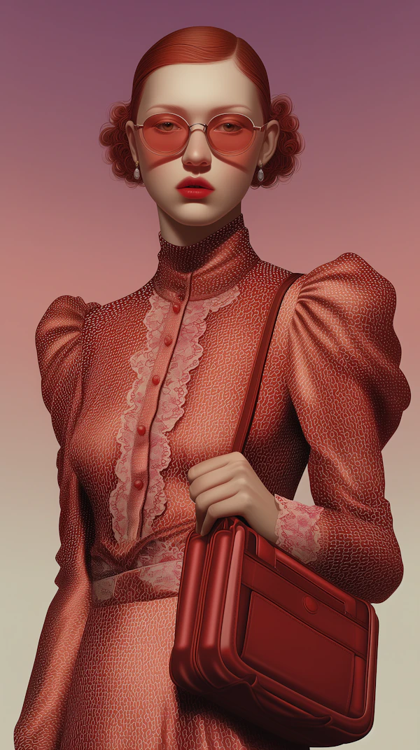 Elegant Red Portrait