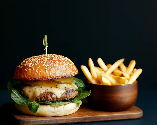 Gourmet Burger Close-Up
