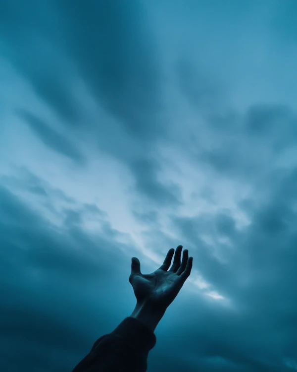 Reaching Hand Silhouette