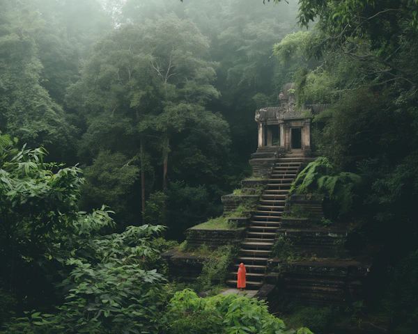 Ancient Temple in Forest