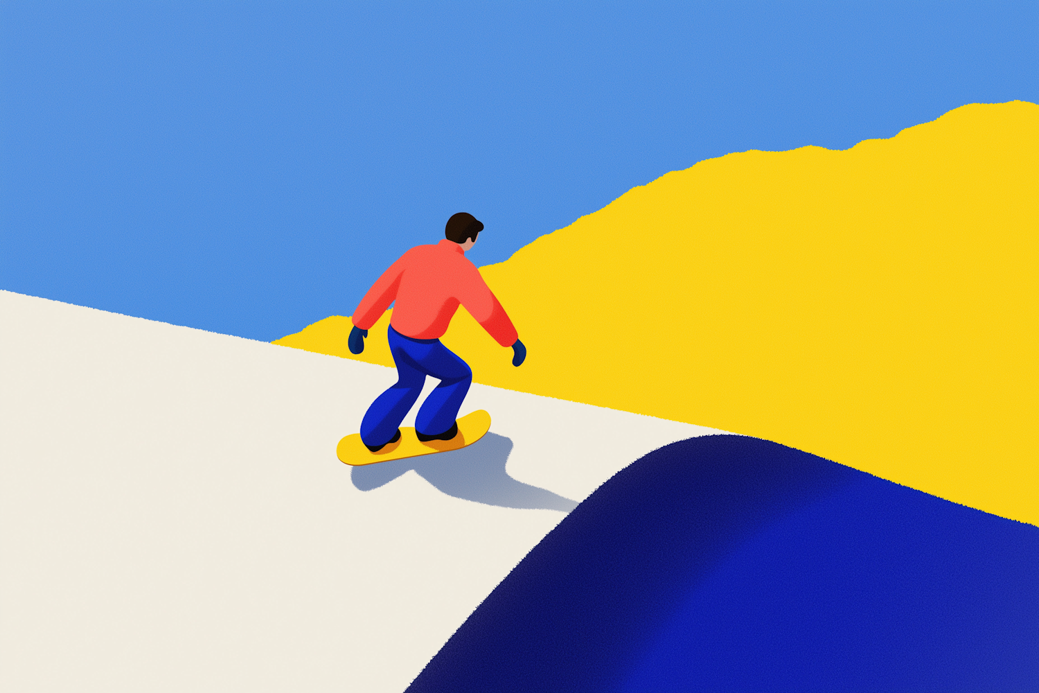 Stylized Snowboarder Illustration