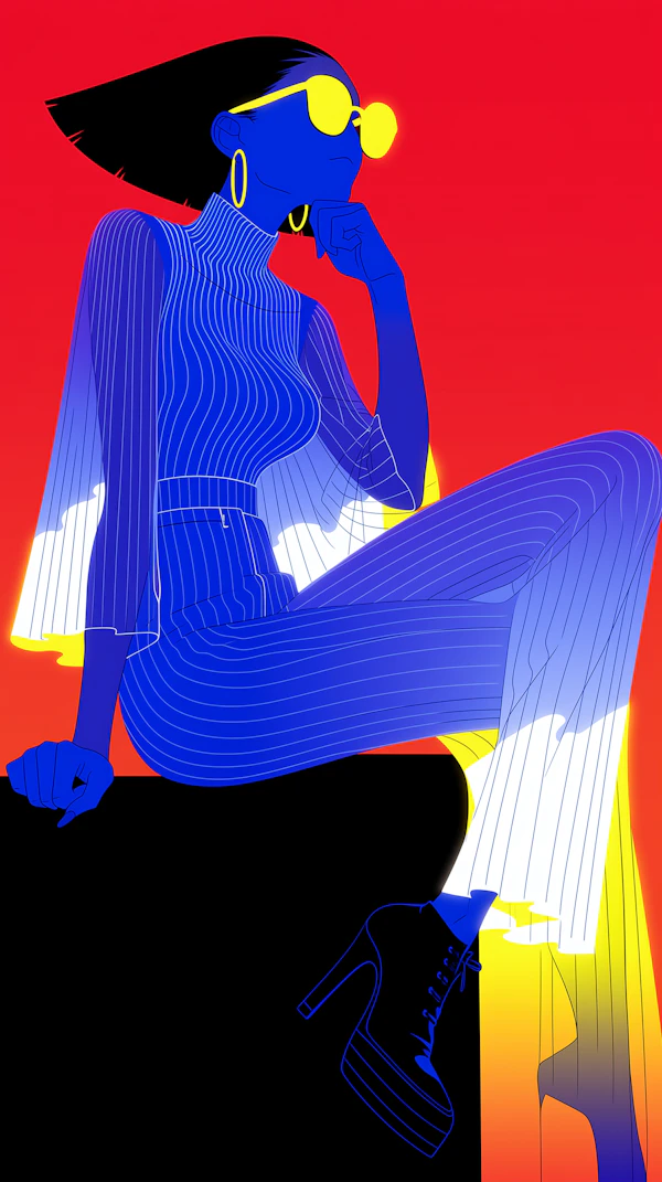 Contemplative Figure Art