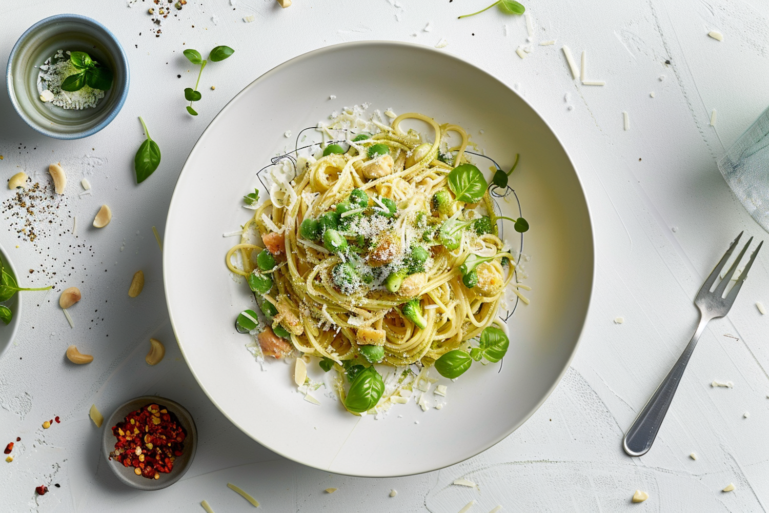 Gourmet Spaghetti Pasta Plate