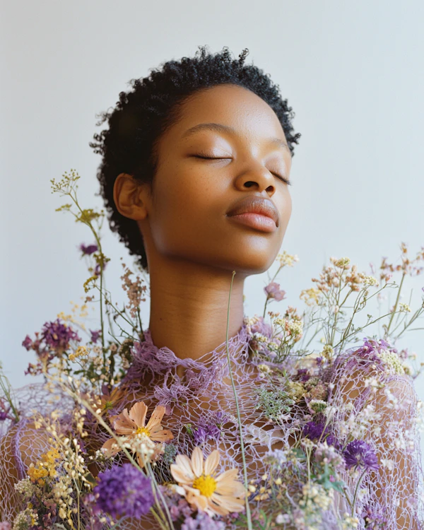Serene Floral Portrait