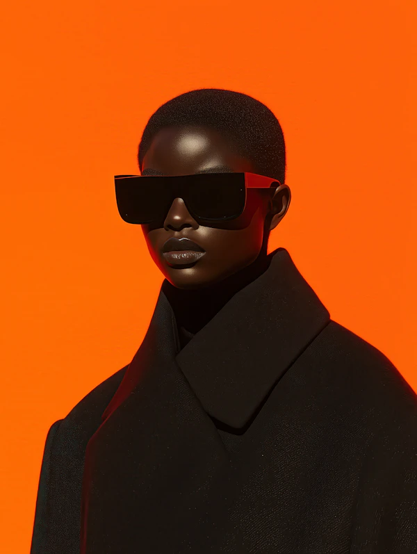 Bold Portrait with Orange