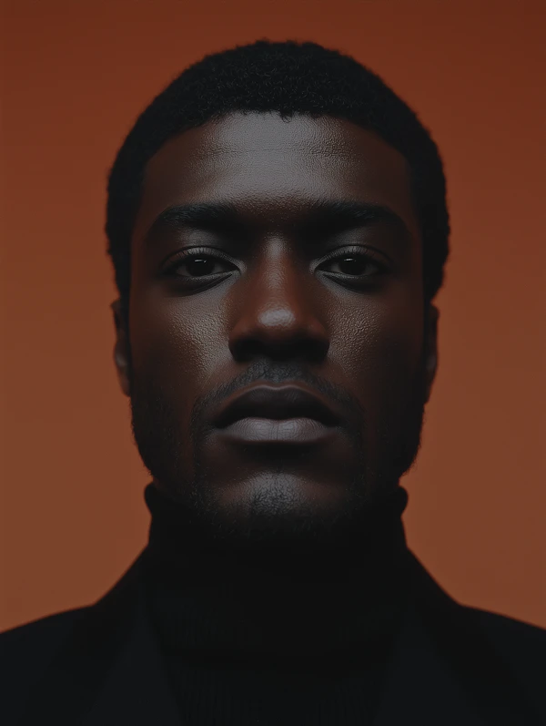 Portrait of a Man in Black Turtleneck