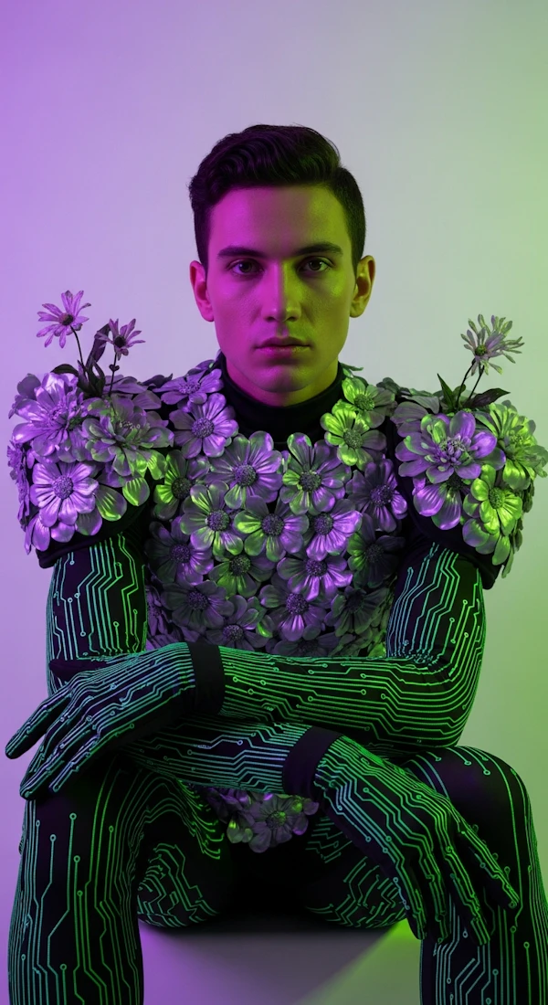 Futuristic Floral Attire