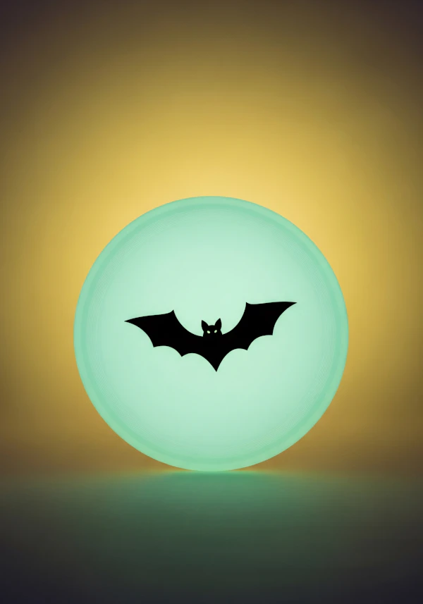 Glowing Bat Silhouette