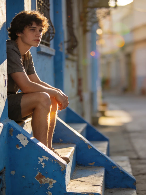 Contemplative Young Man