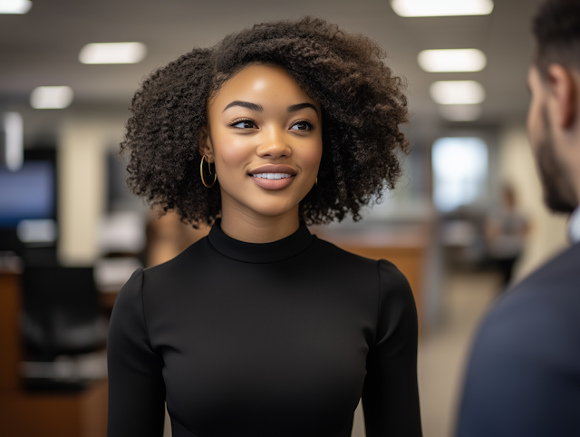 Woman in Office Setting