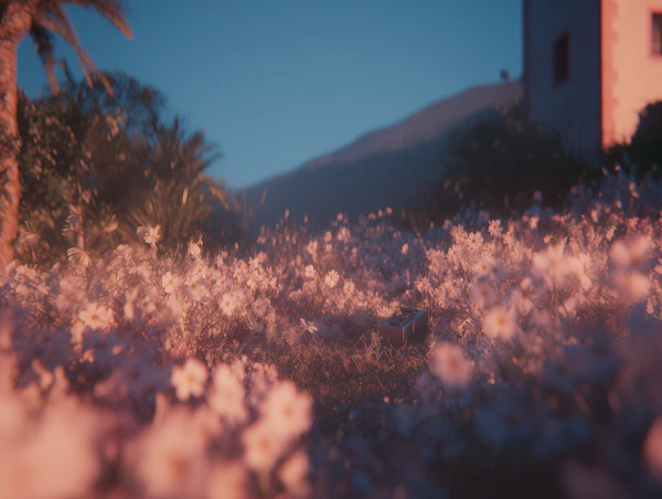 Dreamy Floral Scene