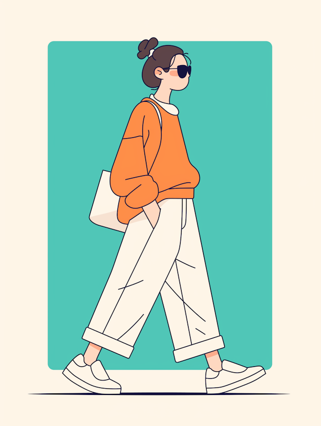 Stylized Person Walking