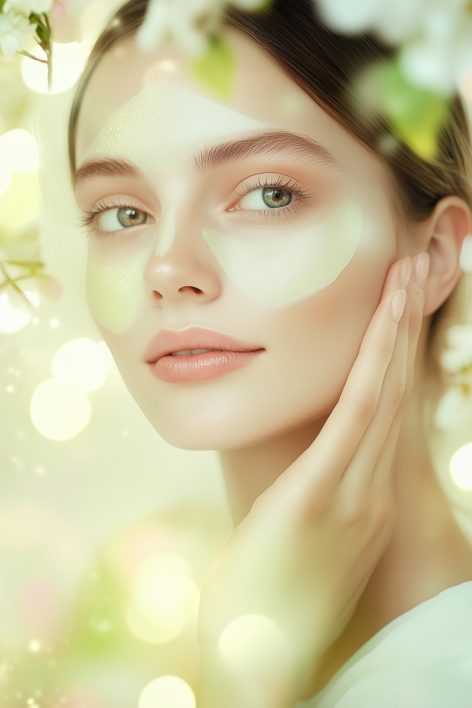 Serene Woman with Skincare